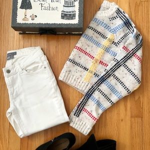 Burberry style Cropped plaid sweater